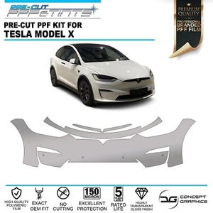 Front Bumper Stone Chip Guard PPF Paint Protection Film For Tesla Model X 22+ - Picture 1 of 3