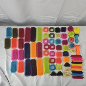 Bristle Blocks Lot x68 Interlocking Building Stem Toys Bricks Stacking Sensory - Picture 1 of 4