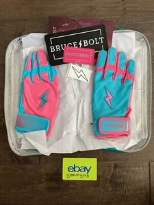 Bruce Bolt Max Clark SHORT CUFF Batting Gloves Size YOUTH XLARGE ⚾SHIPS NOW⚾ - Picture 1 of 4
