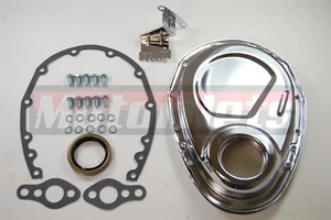 SBC Chevy Chrome Steel Timing Cover Kit Tab283 327 350 383 400 Small Block Chevy - Bild 1 von 1