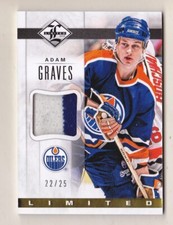 12-13 Limited Adam Graves /25 Jersey PRIME Edmonton Oilers 2012