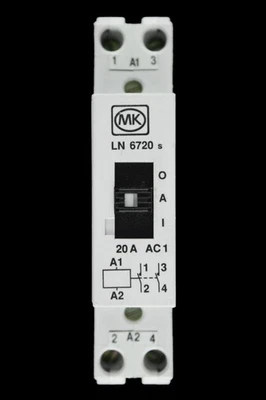 MK 20 AMP DOUBLE POLE WITH MANUAL OVERRIDE​ CONTACTOR LN 6720s - Image 1 of 4