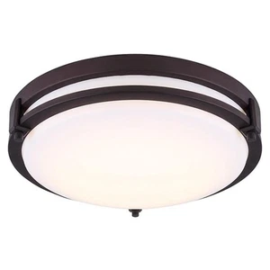 Canarm LFM112A13 Gilda 1 Light 13"W Integrated LED Flush Mount - Bronze - Picture 1 of 4