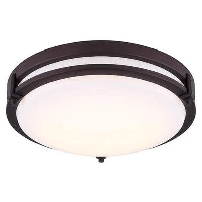 Canarm LFM112A13 Gilda 1 Light 13"W Integrated LED Flush Mount - Bronze - Image 1 of 4