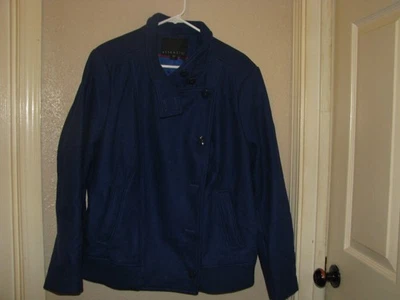 ATENCIÓN Chaqueta Bomber Azul Talla 2X Lana Poli Rayón Dobladillo Acanalado Foto 1 de 3