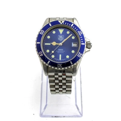 Relógio de pulso masculino TAG Heuer 1000 moldura de mergulho profissional quartzo 6,5 polegadas #WB3538-5 - Imagem 1 de 4