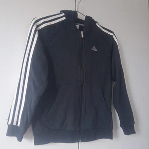 Boys Adidas Zip Up Hoodie Pocket To Front Immaculate Condition - Picture 1 of 11