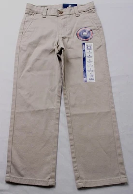 Calça de cintura IZOD masculina regular frente plana conforto CN6 cáqui tamanho 4 nova com etiquetas - Imagem 1 de 4