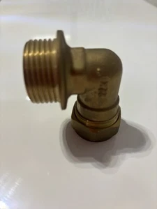 22mm Compression x 1" BSP Male Iron Elbow Fitting - Picture 1 of 4