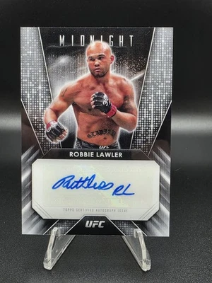 2024 Topps midnight ufc Robbie "Ruthless" Lawler Glimmer Graphs auto - Image 1 of 2