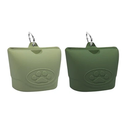 Bolsa de cintura portátil de almacenamiento de golosinas de silicona para perros Foto 1 de 4