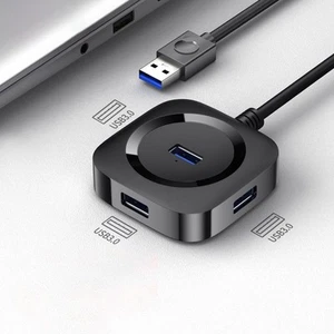 4in1 USB3.0 Splitter --Hub mit Netzteil Laptop Expansion Adapter OTG Telefon - Bild 1 von 16