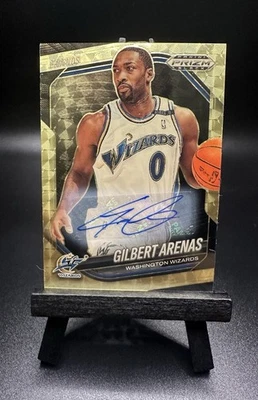 2024-25 Panini Prizm Black Gilbert Arenas Gold Vinyl Auto 1/5 Bookend - Image 1 of 2