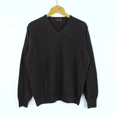 Kappa Pullover Uomo Taglia M Lana Marrone Invernale Comodo Casual Sportivo Logo - Immagine 1 di 4