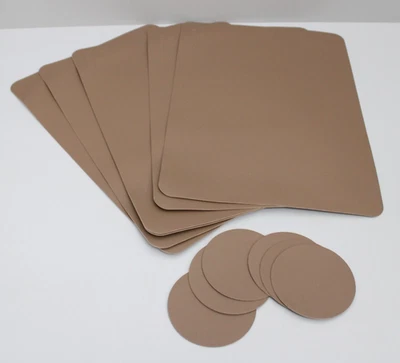 6x Set Tischsets Abwaschbar Lederoptik Platzset und Untersetzer 43x30cm Braun+ta - Bild 1 von 2