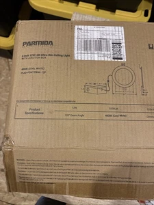 Parmida 6 Zoll ultradünne LED Deckeneinbauleuchten mit Anschlussdose 12W 4000 - Bild 1 von 14