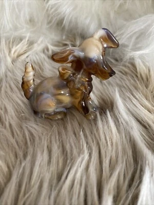 Estatuilla de escoria caramelo Dachshund Dachshund perro imperial de vidrio imperial de colección Foto 1 de 4