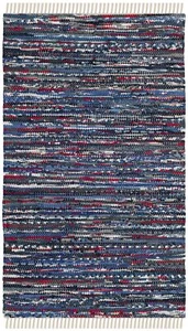 Safavieh Rag Rug BLUE / MULTI 2'-6" X 4' Area Rug - RAR128B-24 - Picture 1 of 1