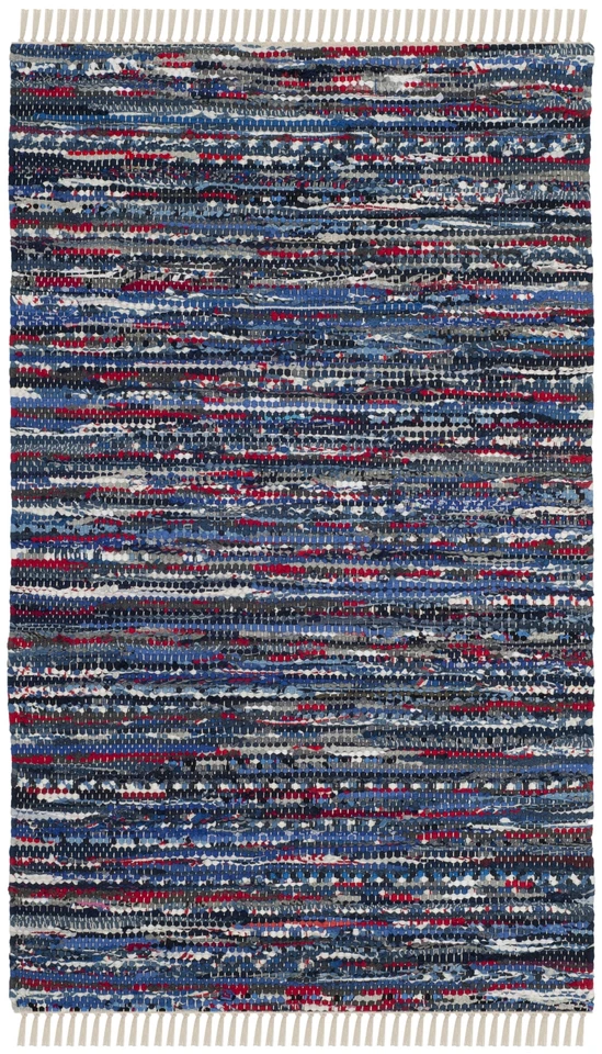 Safavieh Rag Rug BLUE / MULTI 2'-6" X 4' Area Rug - RAR128B-24 - Image 1 of 1