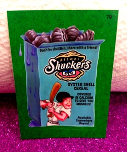 2016 Wacky Packages Baseball Series "BILOXI SHUCKERS CEREAL" Grass Sticker #79 - Picture 1 of 1