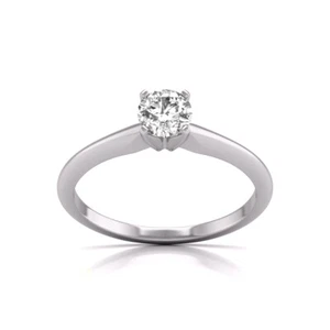 Anillo de compromiso de 4 puntas de diamante cultivado en laboratorio de oro de 14 quilates de 0,25-3 CTTW - Imagen 1 de 120