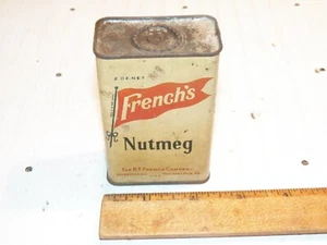 Vintage French's Muskatnuss 2 Oz. Dose - Bild 1 von 7