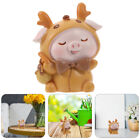  Cartoon Pig Figurines Resin Animal Model Miniature Figures Decorative Decorate