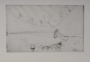 Jürgen Bordanowicz / acquaforte del 1975 / Griffelkunst 198A2 / firmata - Foto 1 di 3