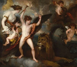 Benjamin West : "Omnia Vincit Amor" (1809) — Giclee Fine Art Print - Picture 1 of 7