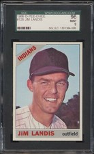 1966 OPC O-Pee-Chee Jim Landis #128 Indians Card SGC 96 MINT 9 DEAD CENTERED