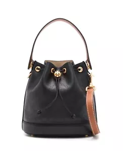 Tory Burch LARGE Bucket Crossbody Bag Perforated Leather BNWT Dust Bag 2 Strap - Picture 1 of 12