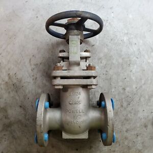 NEW POWELL 1 1/2" STAINLESS STEEL GATE VALVE CF8M 150# CLASS FIG. 2491