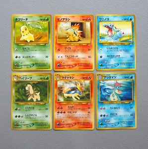 Pokemon Card Chikorita Cyndaquil Totodile 6cards Old Back 1996 japonés k990 - Imagen 1 de 7