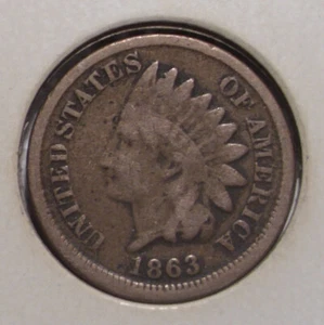 1863 Indian Head Cent , VG - Picture 1 of 2