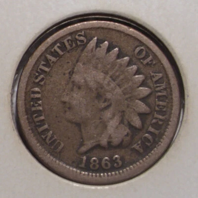 1863 Indian Head Cent , VG - Image 1 of 2