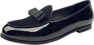 Damenschuhe Echtleder Schnalle Halbschuhe elegante Penny Loafer Freizeit flache Schuhe - Bild 1 von 14