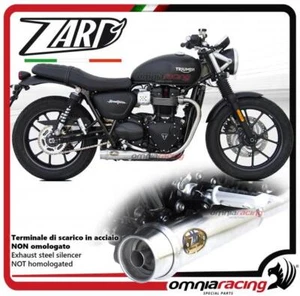 Zard exhausts mirror polishing steel silencer racing for Triumph Street Twin - Picture 1 of 5
