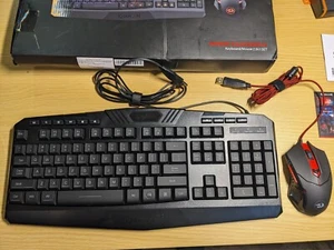 Redragon S101-3 Gaming RGB Keyboard + 3200DPI 5 Button Weighted Gaming Mouse - Picture 1 of 13