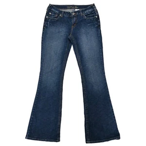 Warehouse One Vintage 90's Y2K Stretch Flare Leg Denim Jeans Women's Size 29 Reg - Picture 1 of 11