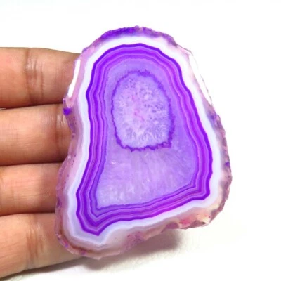 Purple Slice Gemstone Loose, 173cts, Natural Slice Agate Geode Cabochon SCL-1370 - Image 1 of 4