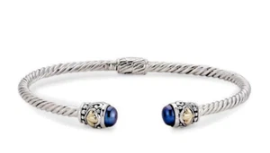Samuel B Behnam Blue Pearl Cuff Bracelet 18K & Sterling Silver 615489BA.BPRL - Bild 1 von 4