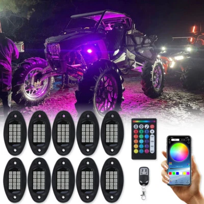 Kit de luces LED de neón bajo brillo para Polaris RZR XP 1000 900 800 10 PIEZAS RGB Foto 1 de 4