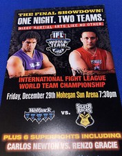 Renzo Gracie Carlos Newton IFL International Fight League Handbill Ad Card ufc