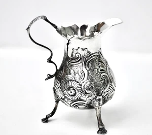 Antique Sterling Silver Cream Jug London 1753 by Samuel Meriton I - Picture 1 of 6