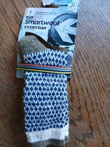 Smartwool socks women small sm s popcorn cable merino wool crew Blue Polka-dot - Picture 1 of 4