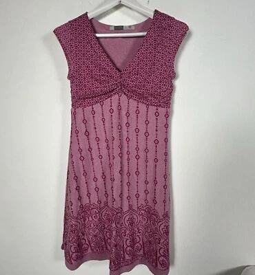 Vestido Athleta Para Mujer Dhara Burnout Cuello en V Manga Gorra Línea A Pequeño Púrpura Informal Foto 1 de 4