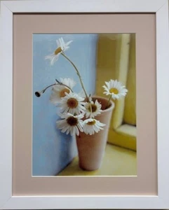 Sarah Jarrett "Ox-Eye Daisies" Arte Enmarcado Personalizado Floral Bodegón Nuevo - Imagen 1 de 3
