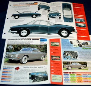 1963 VW Karmann Ghia 1500 Type 3 Specs Info Original Poster Brochure Vintage 63 - Picture 1 of 1