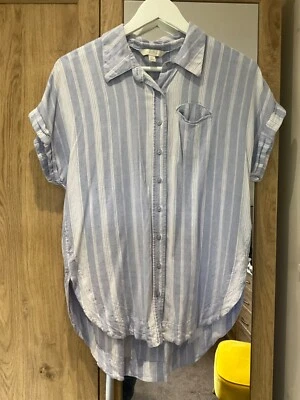 Next size small Petite blouse blue striped - Image 1 of 4