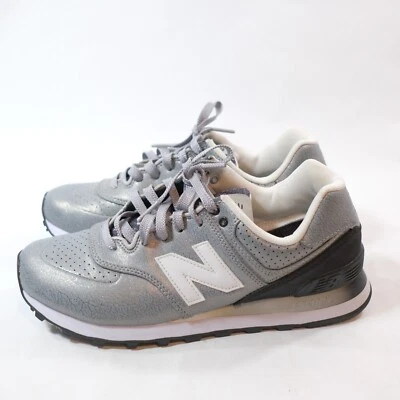 New Balance 574 plateado negro WL574RAC para mujer talla 8,5B Foto 1 de 4